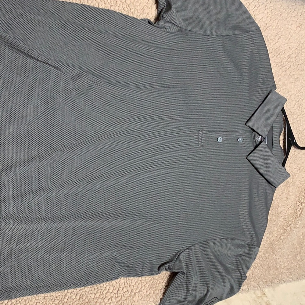 Gray golf polo